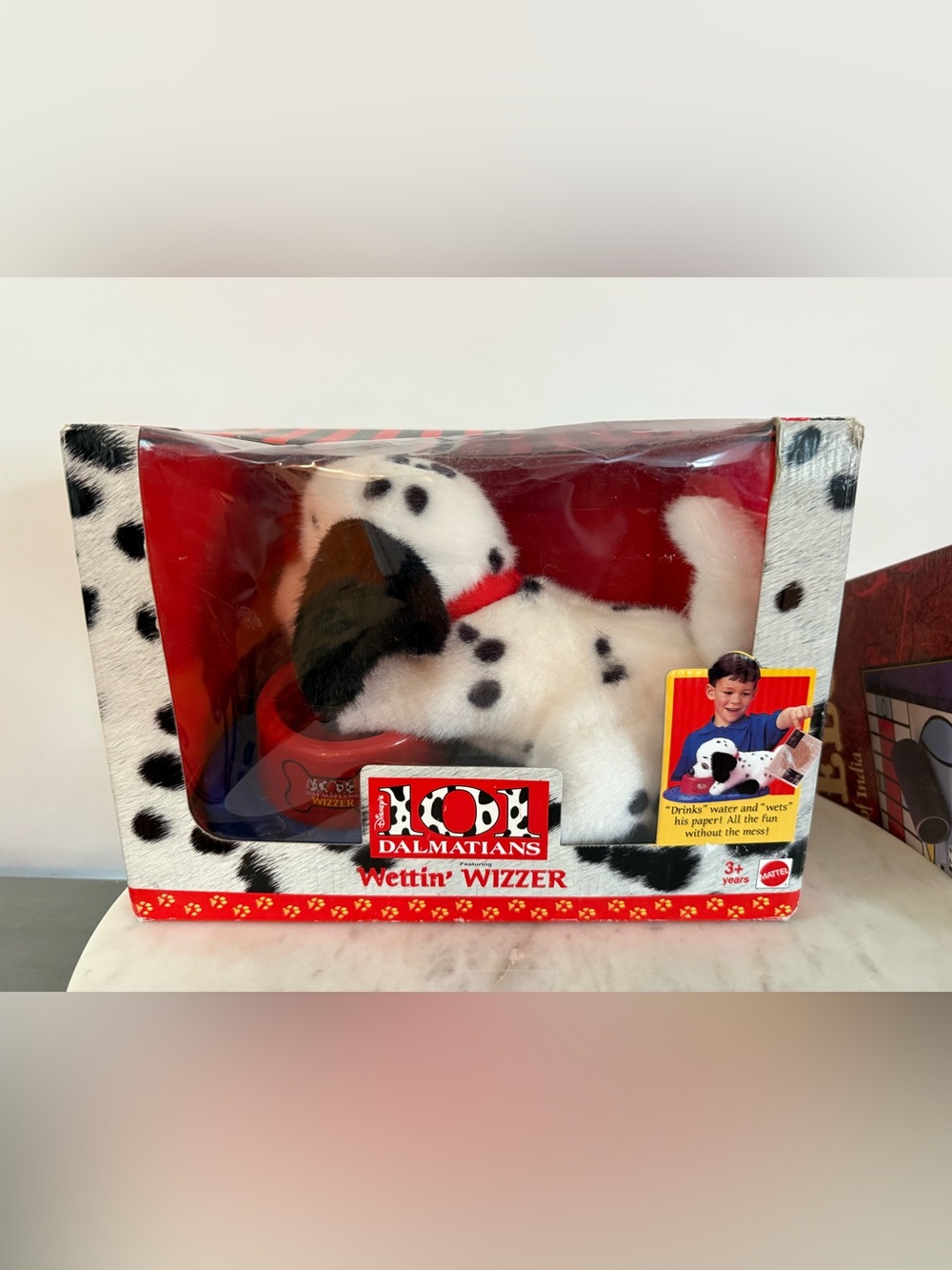 NEW 1996 Mattel Disney 101 Dalmatians "Wettin' Wizzer" plush dog toy NIB